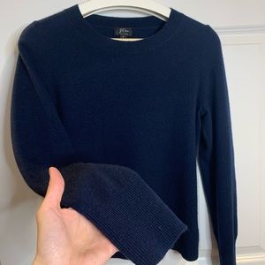 J Crew Cashmere Crew Sweater Navy Size S